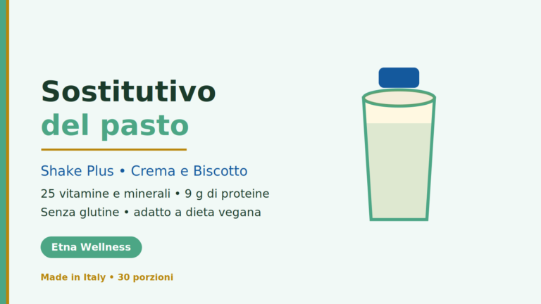Sostitutivo del pasto Shake Plus Crema e Biscotto Etna Wellness