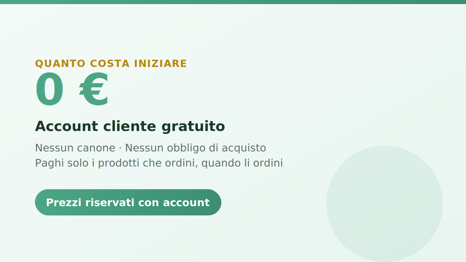 Account cliente gratuito Etna Wellness senza obbligo di acquisto