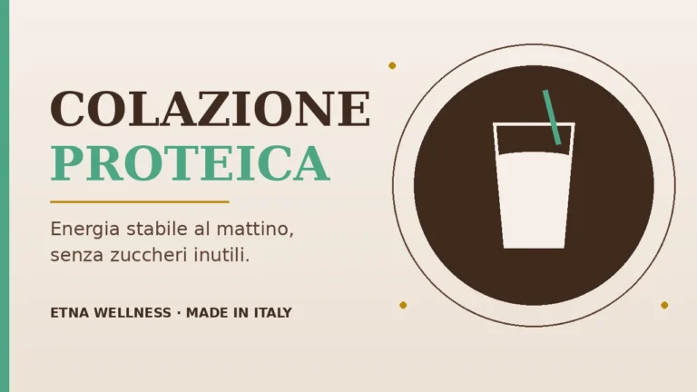 colazione proteica con shake al cacao Etna Wellness