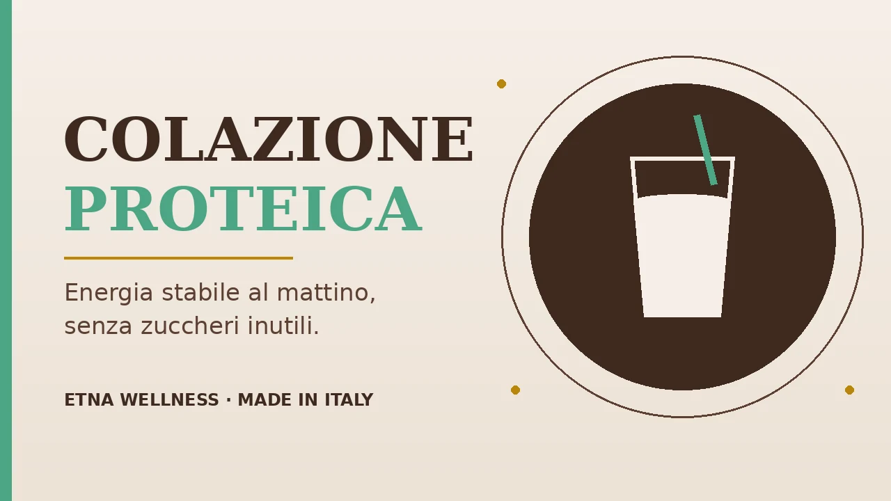 colazione proteica con shake al cacao Etna Wellness