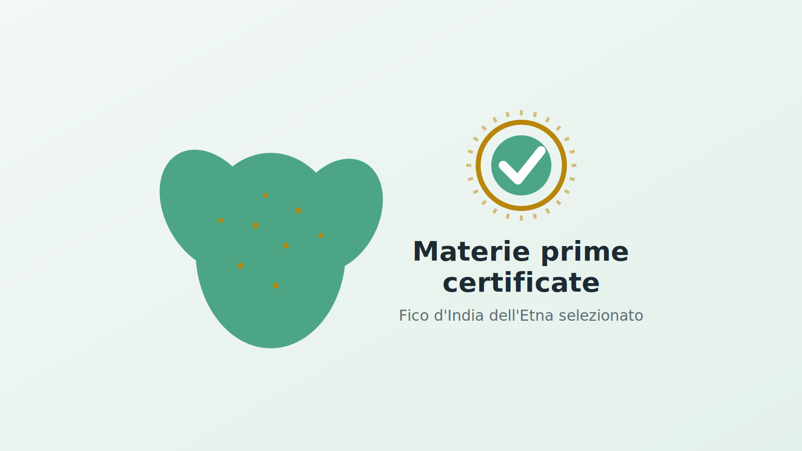 Materie prime certificate fico d'India dell'Etna per prodotti Etna Wellness certificati