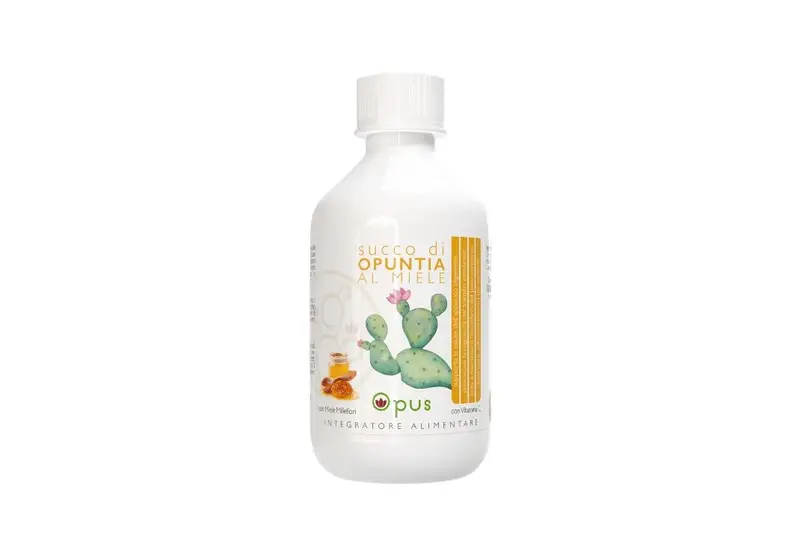 Succo di Opuntia al miele Etna Wellness con miele millefiori e vitamina C
