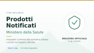Notifica al Ministero della Salute: integratori Etna Wellness conformi alla normativa italiana
