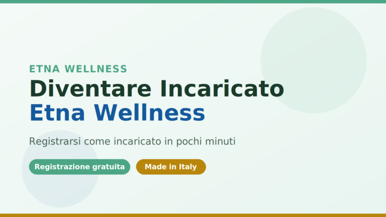 registrarsi come incaricato Etna Wellness guida gratuita 2026