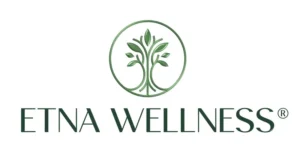 logo Etna Wellness ufficiale con albero, sette foglie e forma circolare