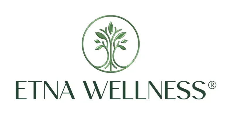 logo Etna Wellness ufficiale con albero, sette foglie e forma circolare