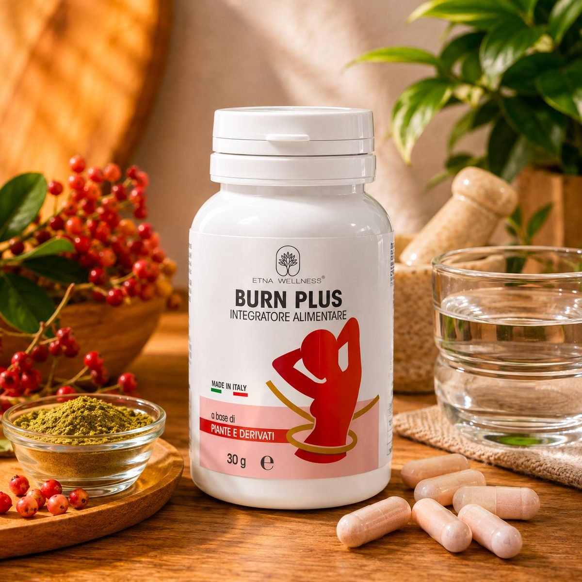Burn Plus Etna Wellness integratore termogenico naturale in capsule per il metabolismo energetico