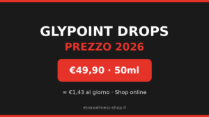 Glypoint Drops: prezzo 2026 di 49,90 € per 50ml, circa 1,43 € al giorno